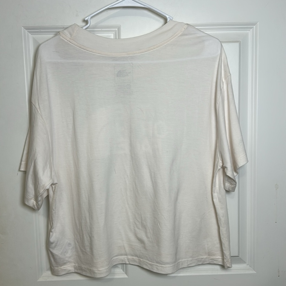 The North Face half dome crop T-shirt size large cream short sleeve cotton NWT - Picture 5 of 8